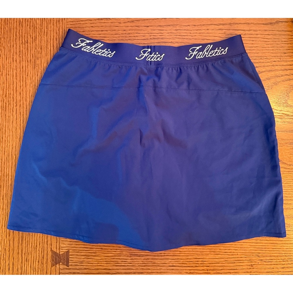 Fabletics Skort XS Blue Logo Waistband Activewear Athleisure Tennis Gym Wear - Picture 5 of 8